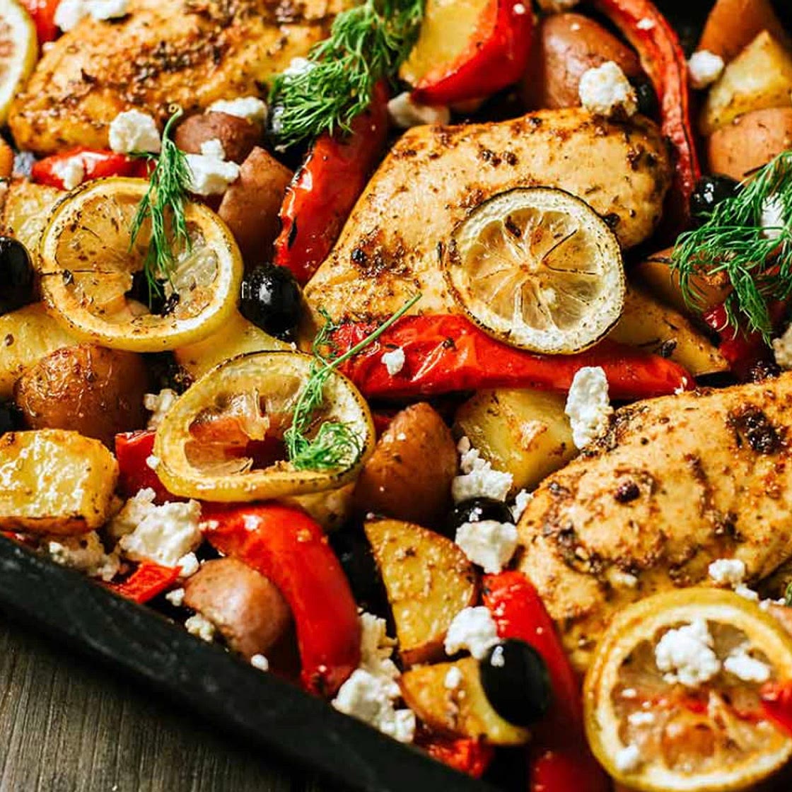 Sheet Pan Chicken Souvlaki