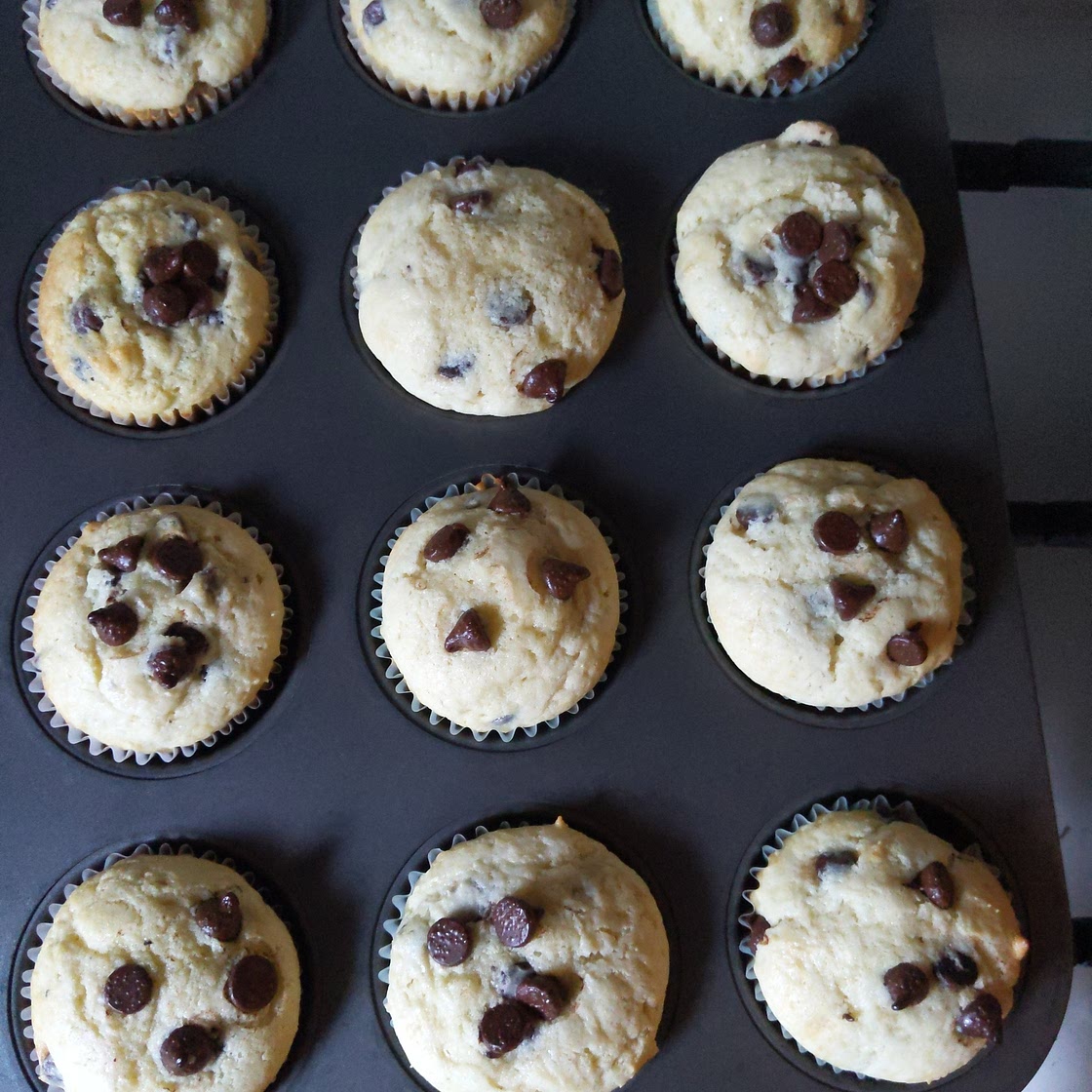 Amazing Chocolate Chip Muffins + Video | Truffles and Trends