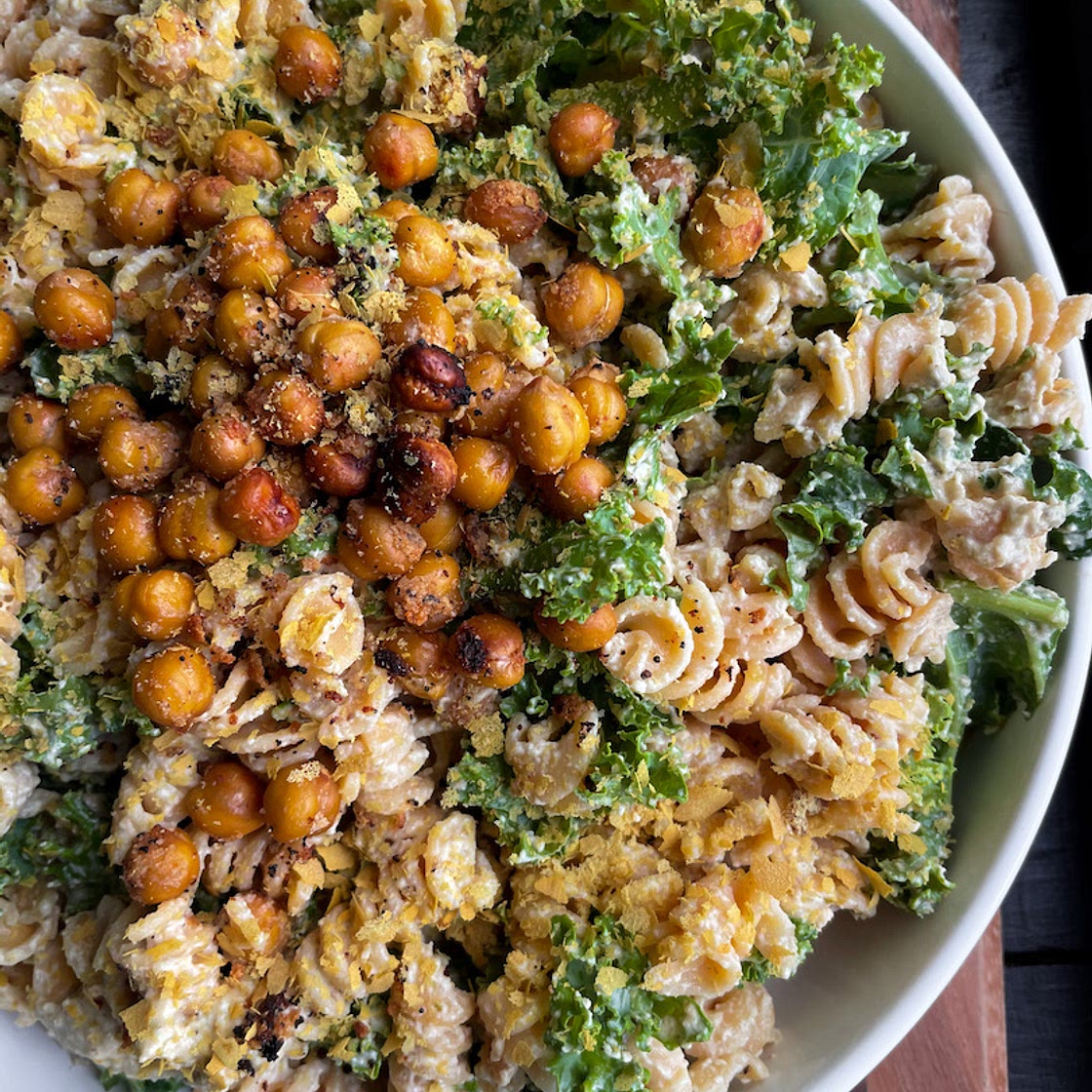 Vegan and Gluten Free Caesar Pasta Salad
