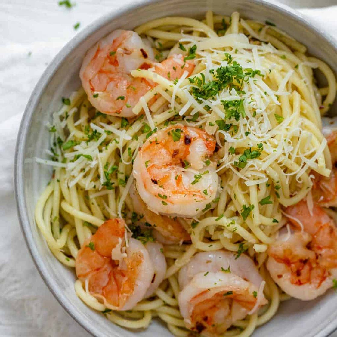 Garlic Shrimp Spaghetti