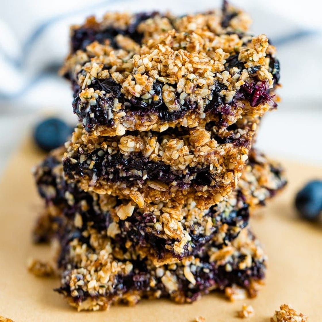 Blueberry Hemp Crumble Bars
