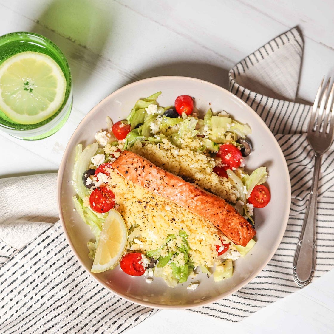Salmon and Couscous Salad (High Protein)