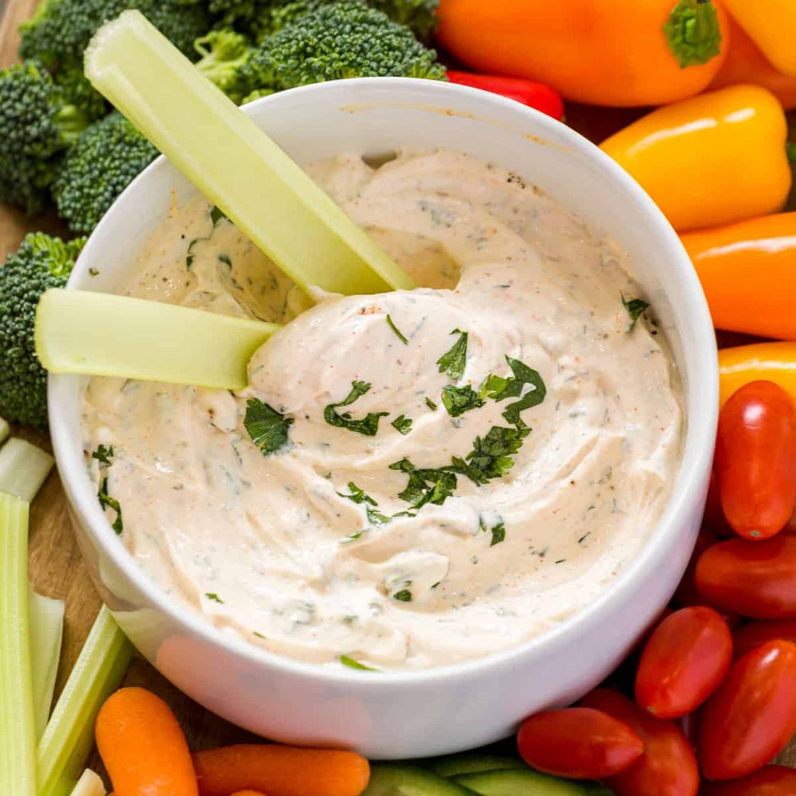 Easy Veggie Dip Recipe (HIGH PROTEIN VERSION)
