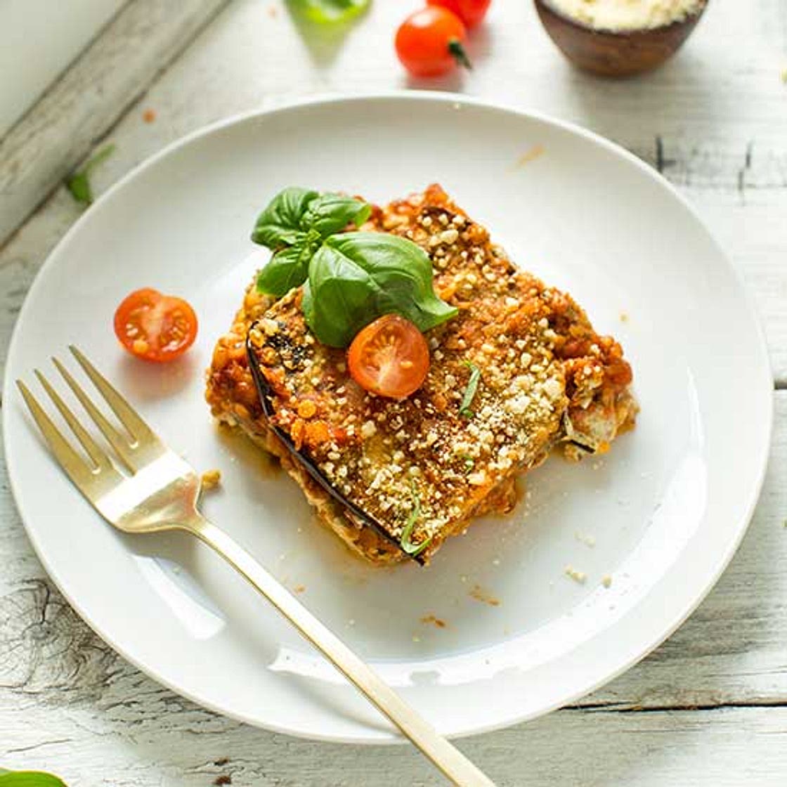 Lentil & Eggplant Lasagna