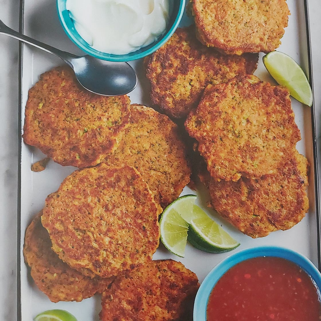 SALMON + BROCCOLI FRITTERS