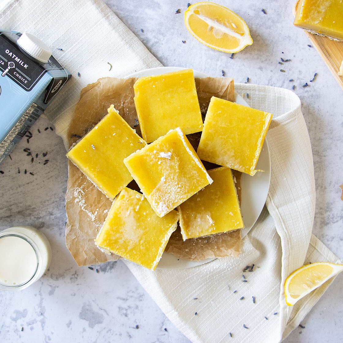 Vegan Lemon Lavender Bars