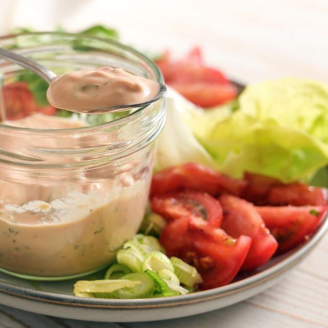 Spicy Salad Dressing Recipe: This Creamy Sriracha Dressing Recipe Spices Up Those Salad Greens | Salads | 30Seconds Food