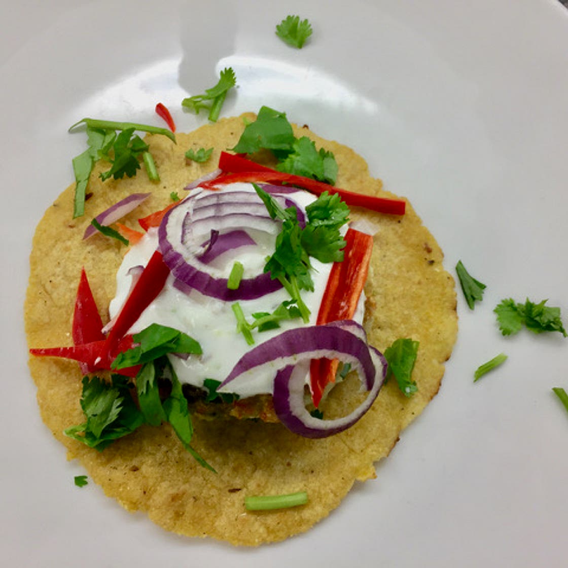 Mango and chilli fish tacos
