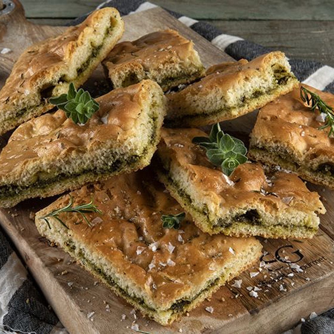Pesto focaccia
