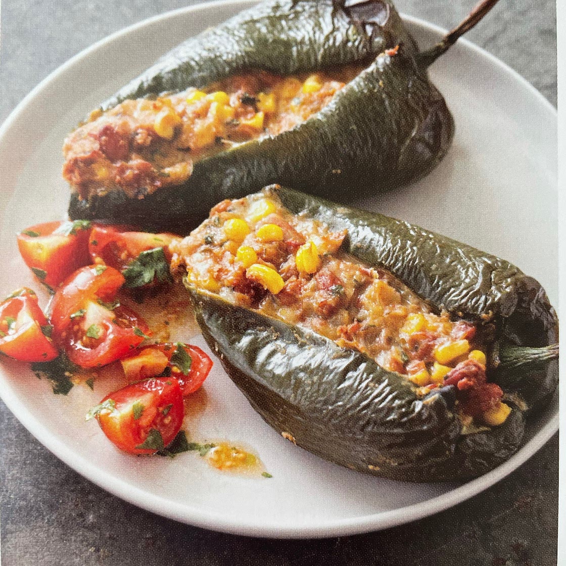 Cheesy Stuffed Poblanos