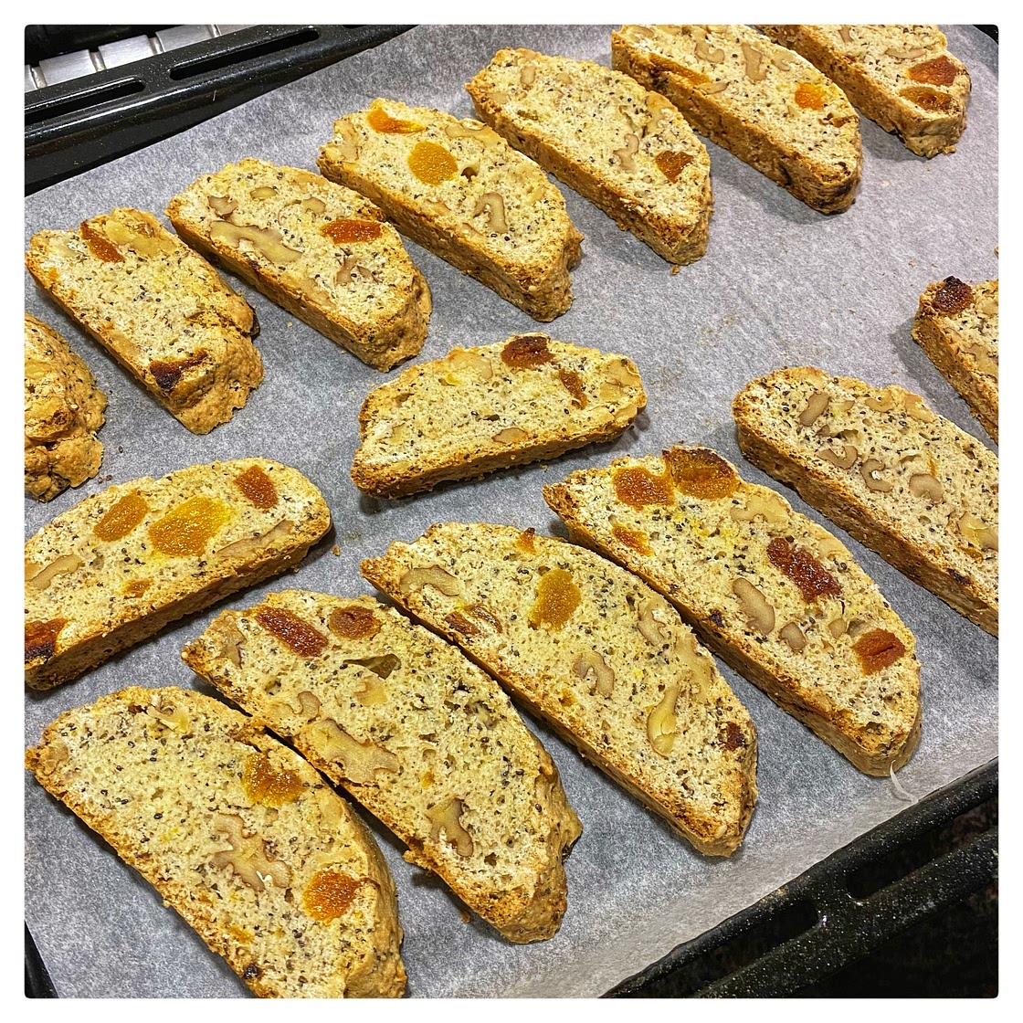 Apricot, Almond and Pistachio Biscotti