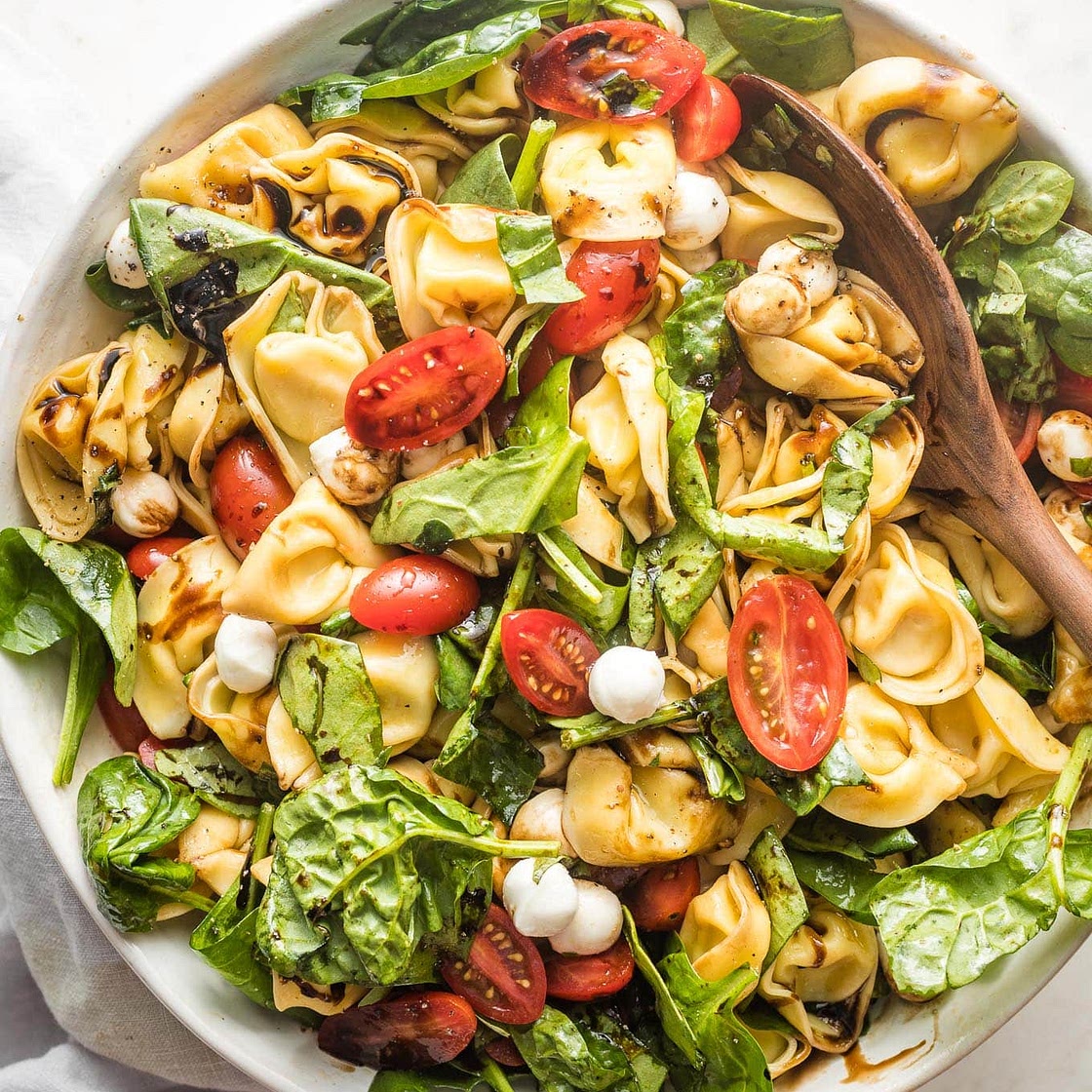 Balsamic Tortellini Caprese Salad