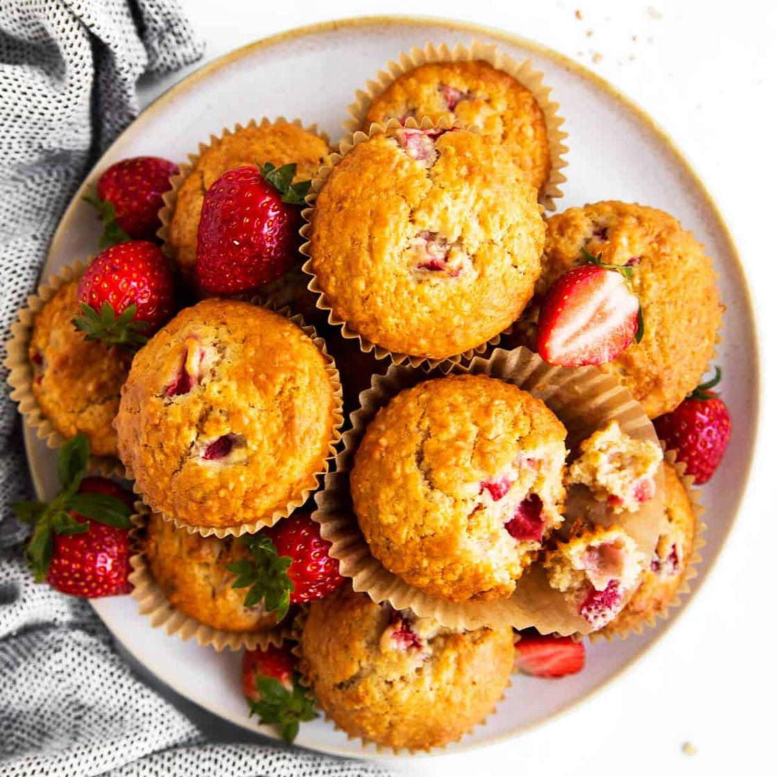 Strawberry Oatmeal Muffins