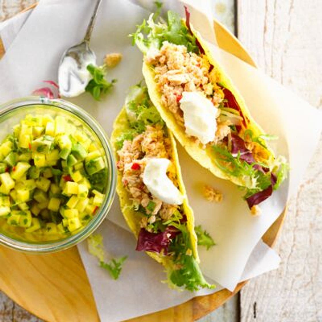 Tacos au saumon grillé aux épices