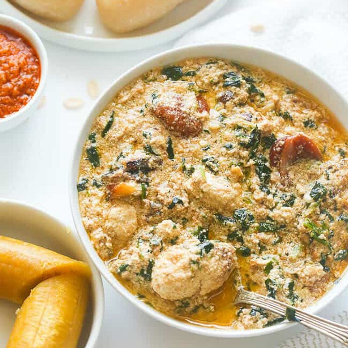 Egusi soup (with lumps)