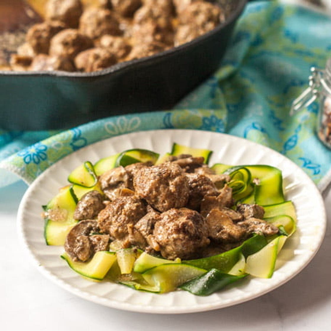 Low Carb Meatball Stroganoff