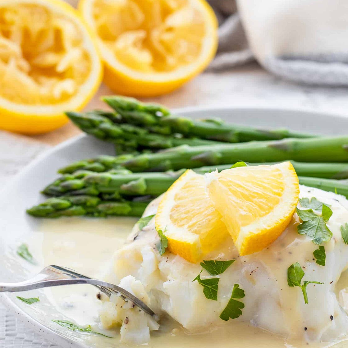 Fish with Easy Lemon Garlic Sauce