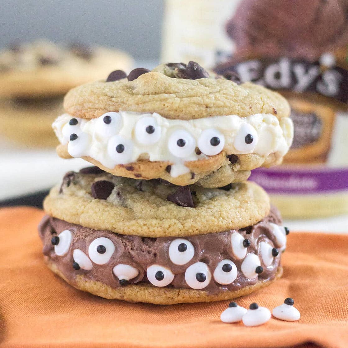 Spooky Halloween Ice Cream Sandwich