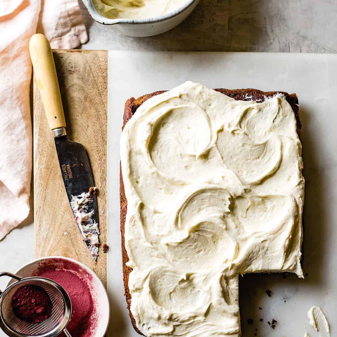 Less-Sweet Cream Cheese Frosting