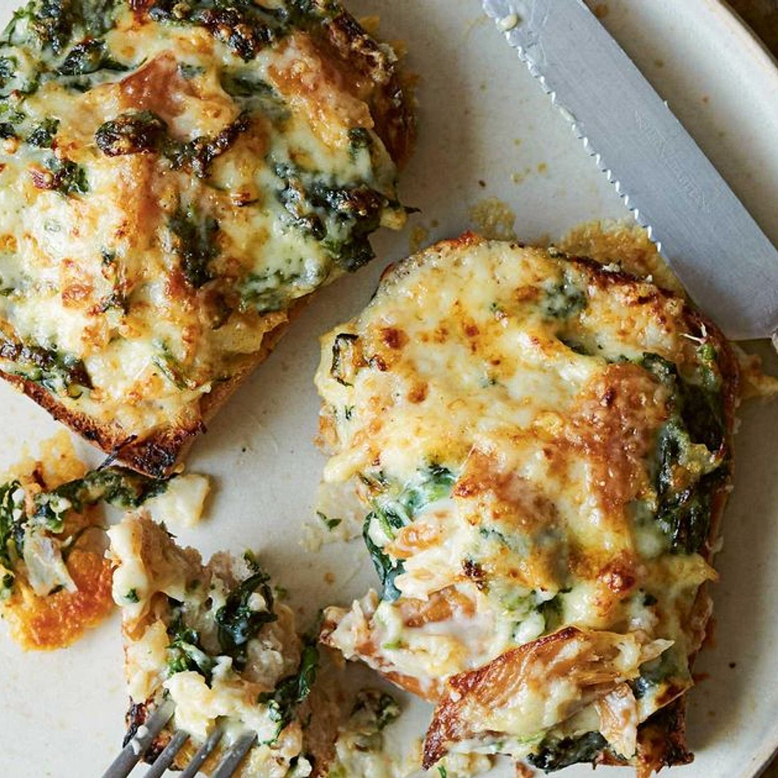 Spinach and Smoked Haddock Rarebit