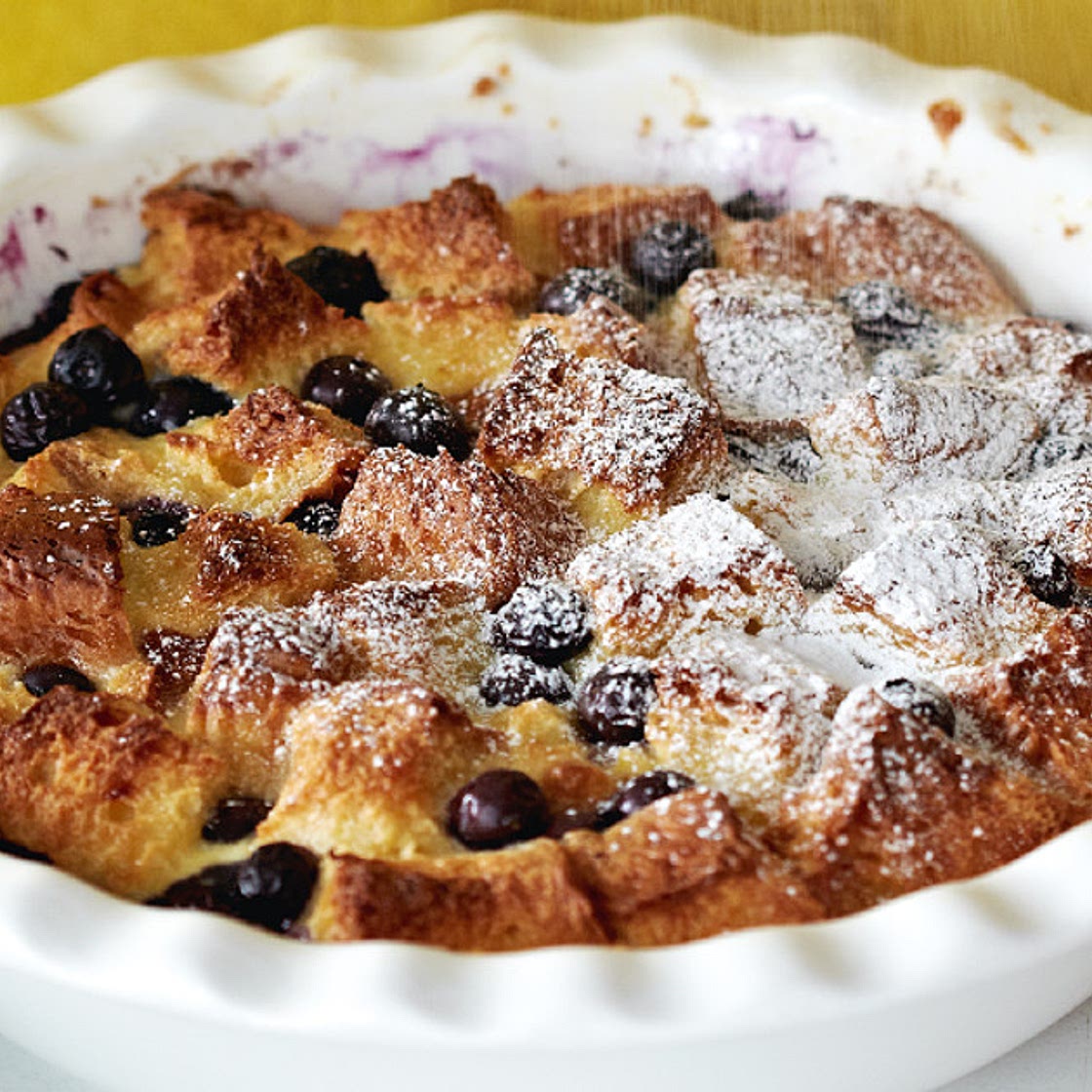 Blueberry and Lemon Bread Pudding