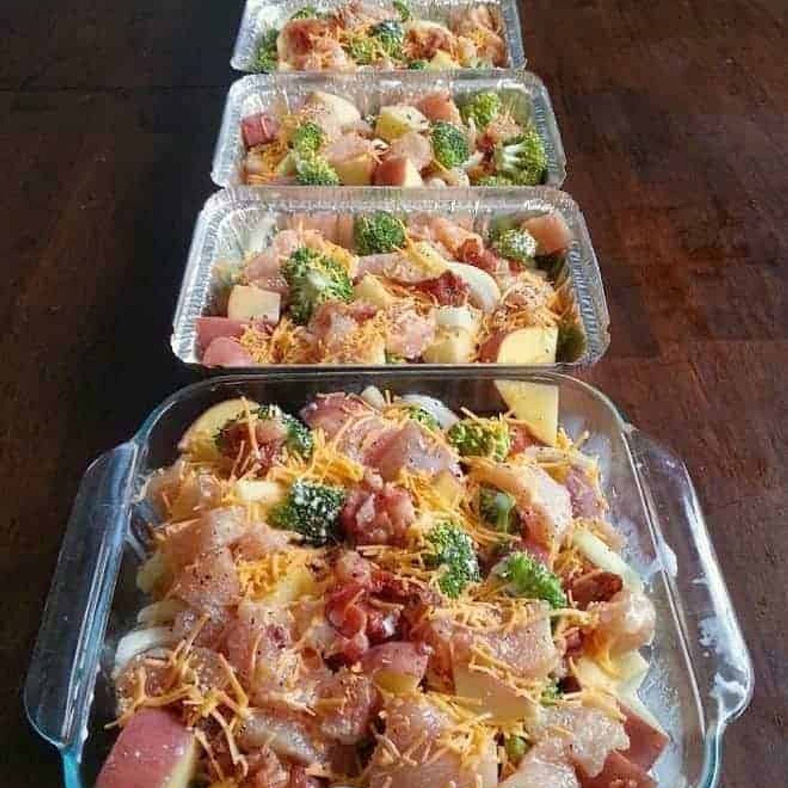 Freezer Cooking: Chicken, Broccoli, Bacon & Potato Bake