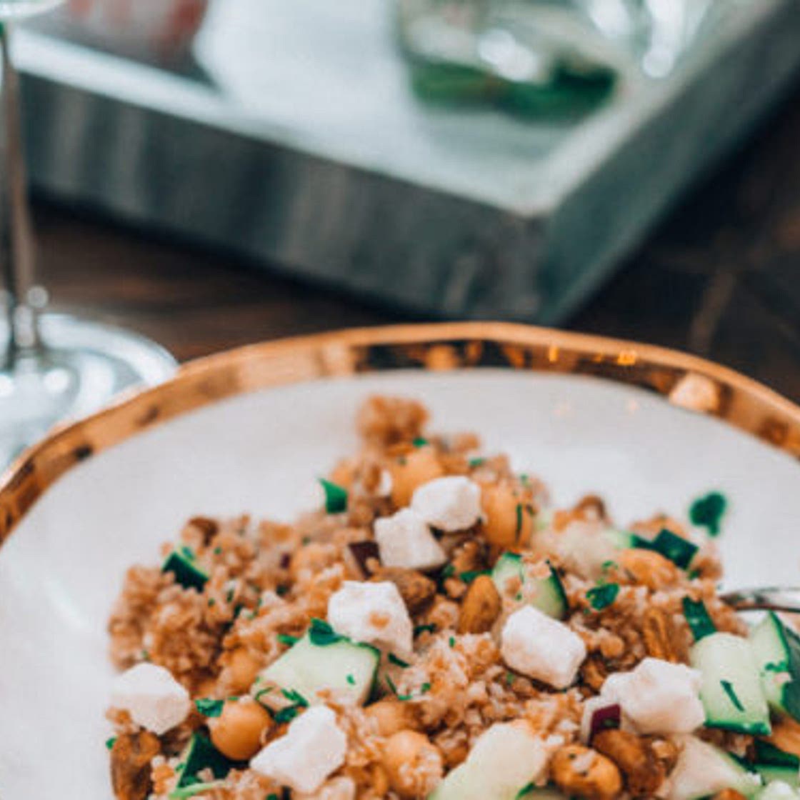The "Jennifer Anniston" Salad. Quinoa, chickpea herbaceous mixed salad