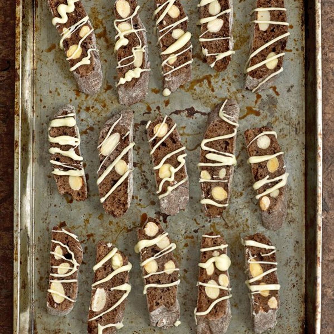 Double chocolate almond biscotti