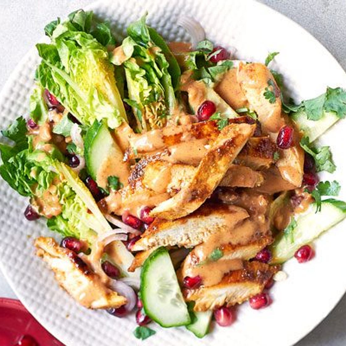 Chicken satay salad