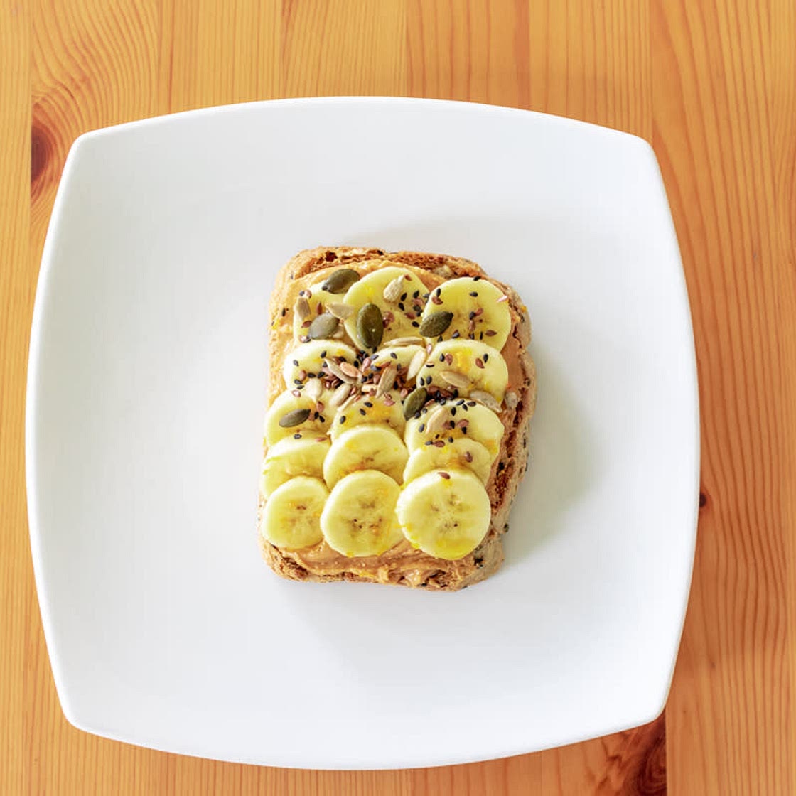 Banana & Peanut Butter On Toast
