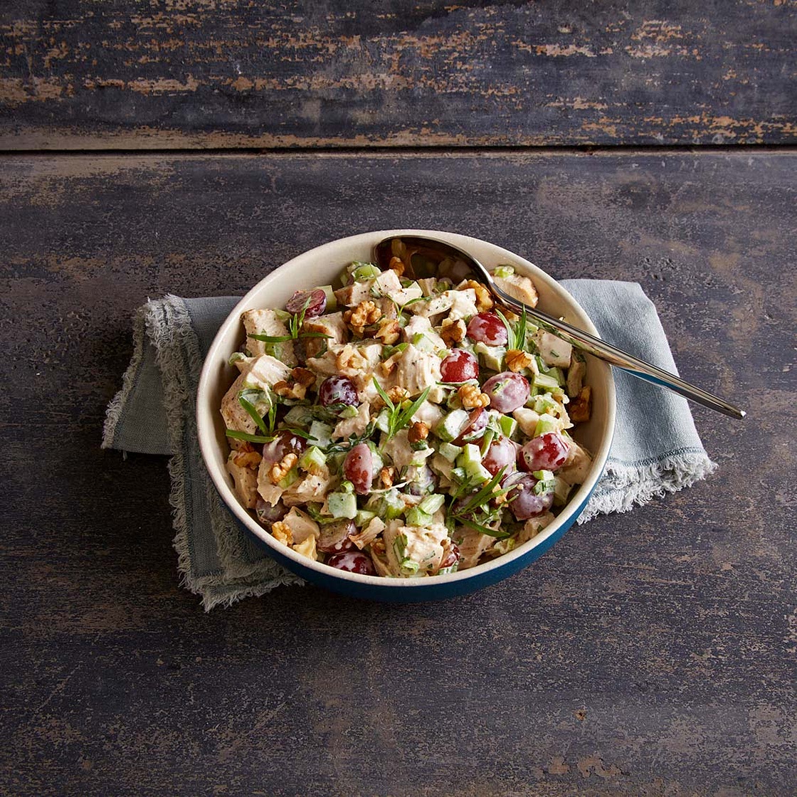 Chicken Walnut Grape Salad - recipe from MyNetDiary