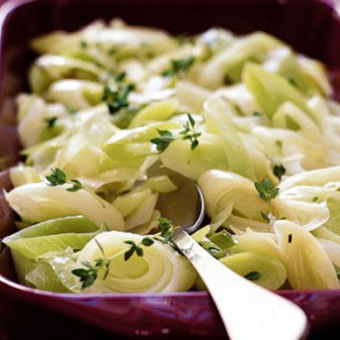 Buttered leeks
