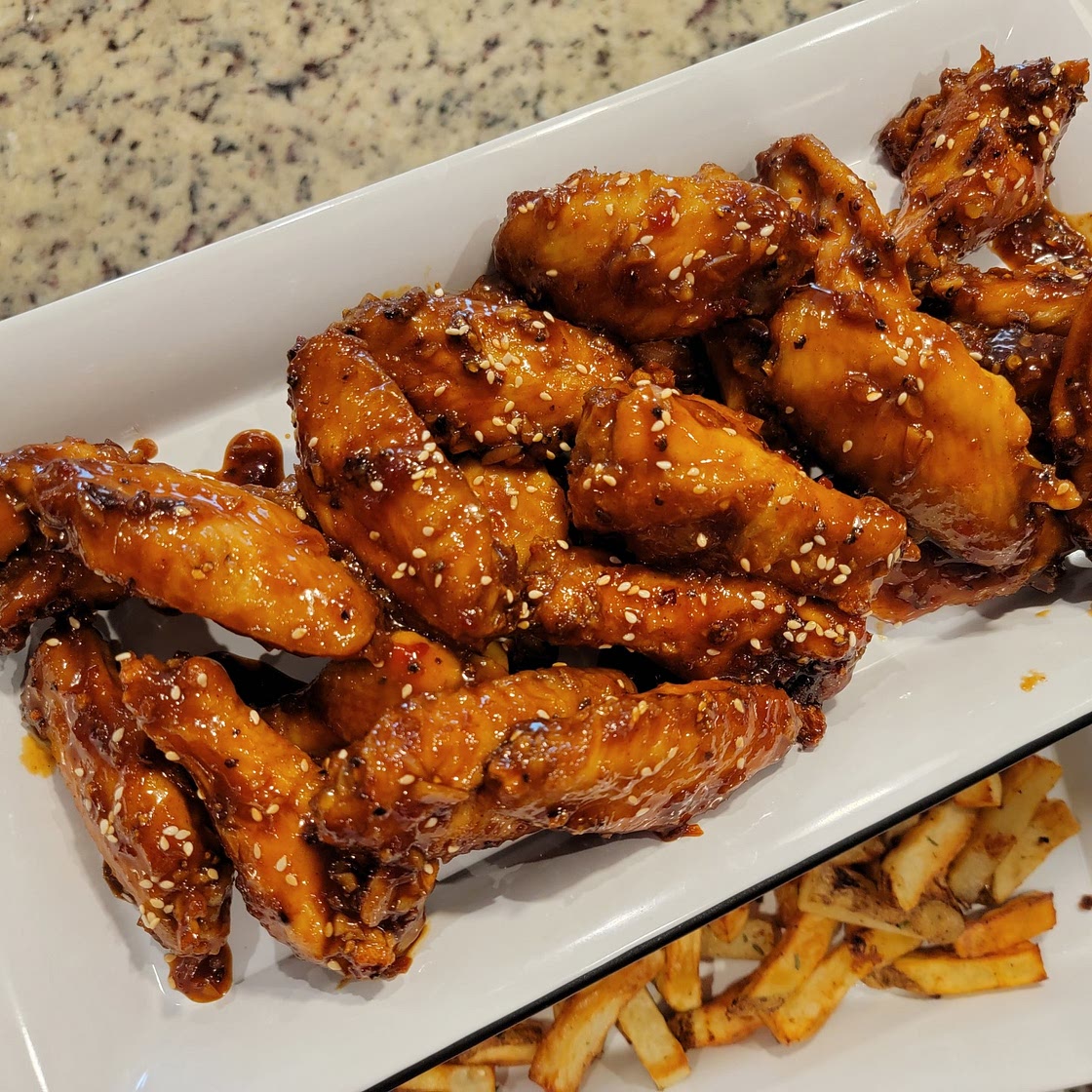 Air Fryer Asian Inspired Sweet Heat Chili Chicken Wings
