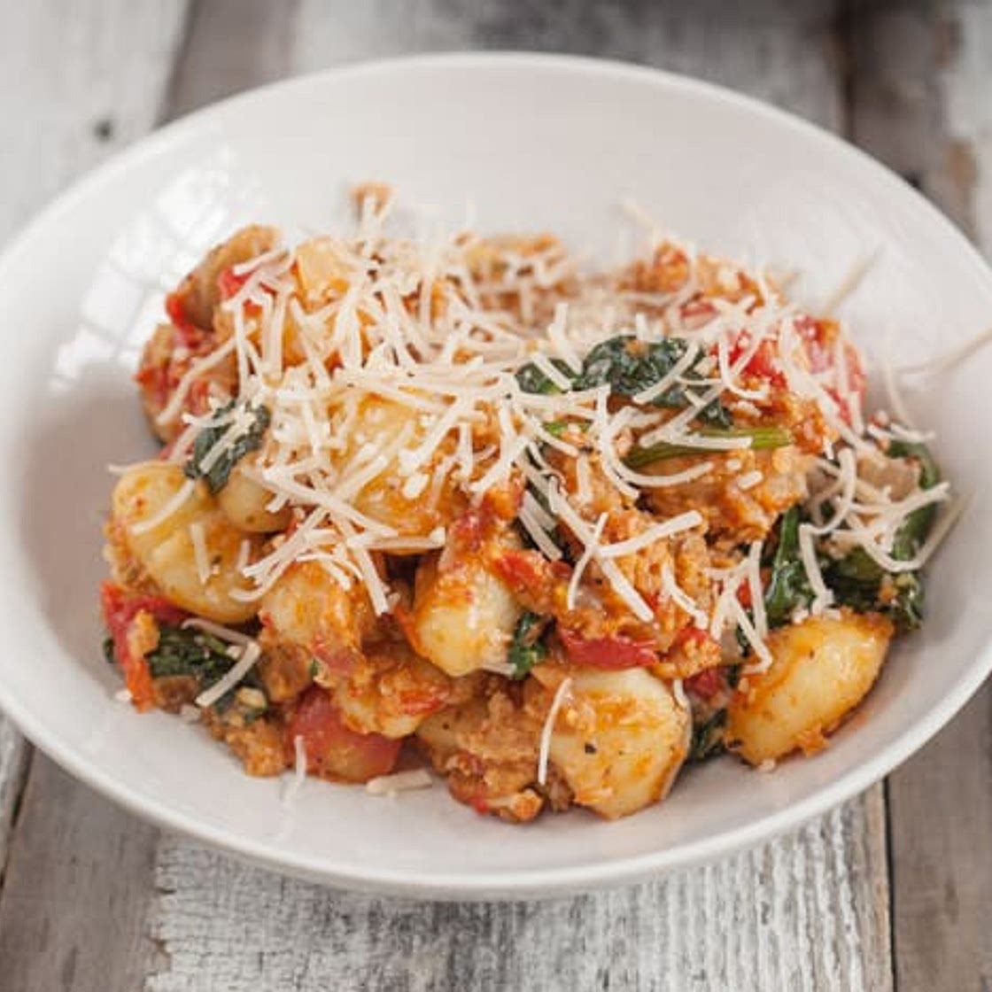One Pot Pasta Sausage Gnocchi VEGAN