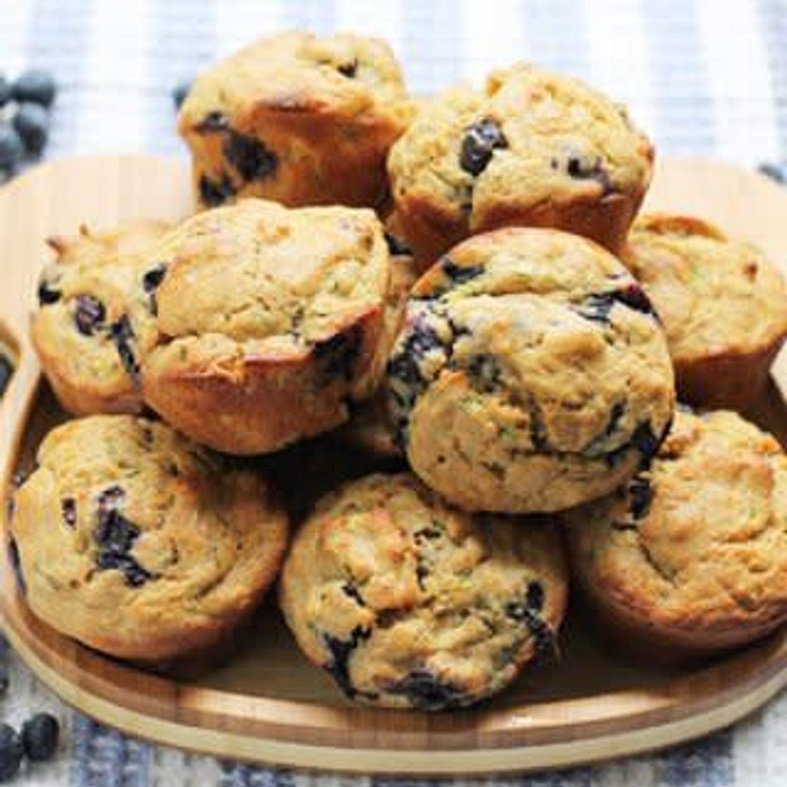 Banana Zucchini Muffins with Blueberries