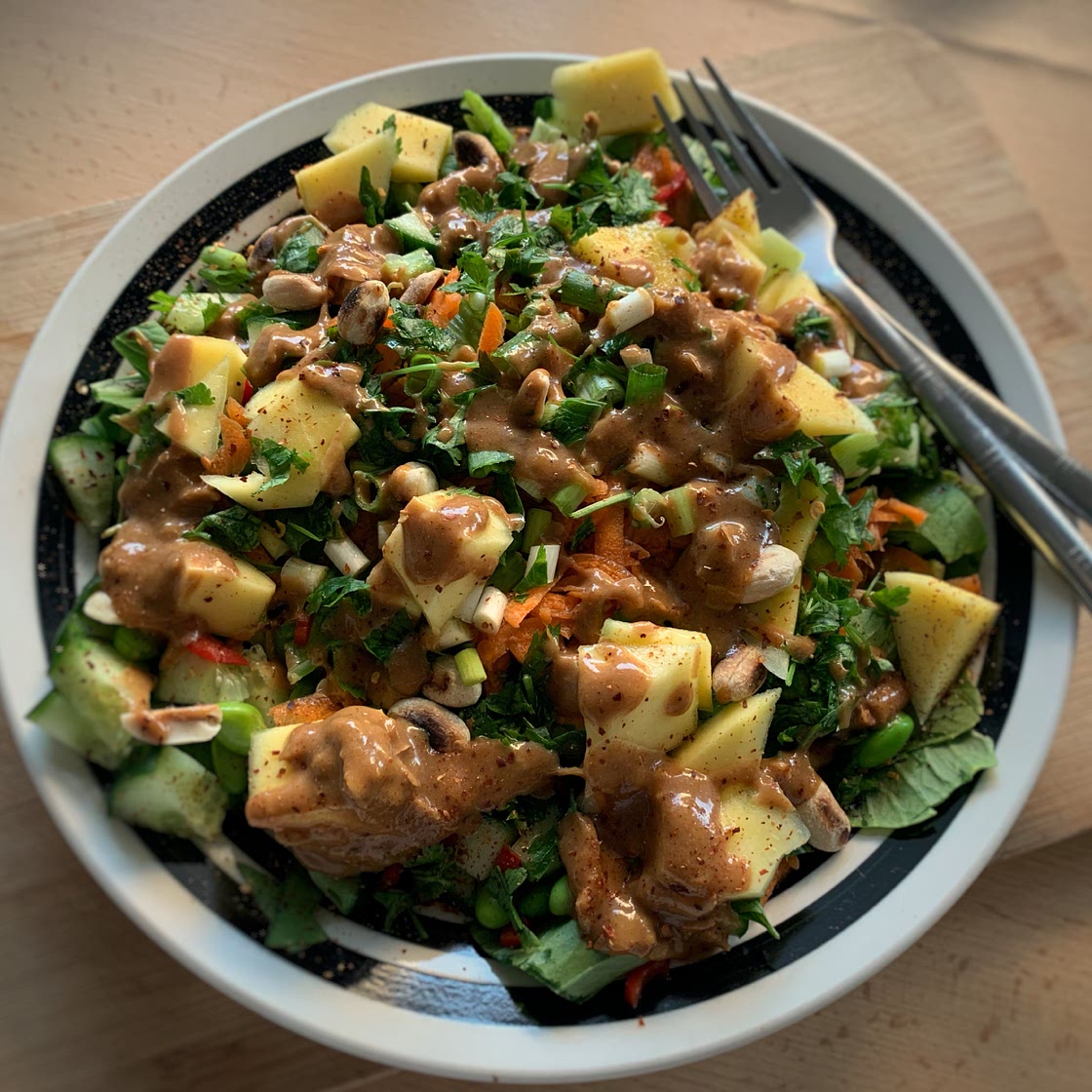 Thai Peanut Salad - High Carb Hannah
