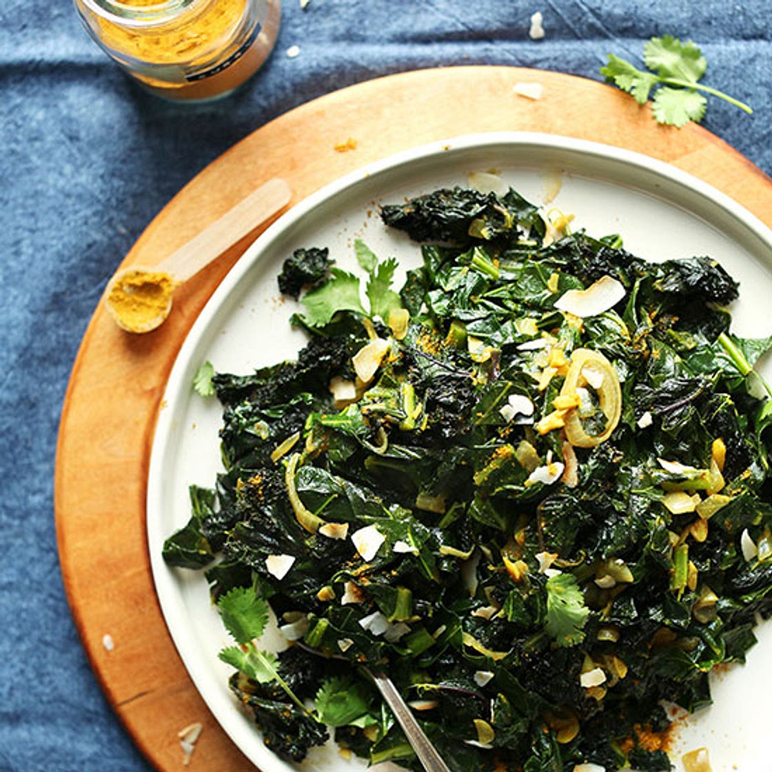 Coconut Curried Greens