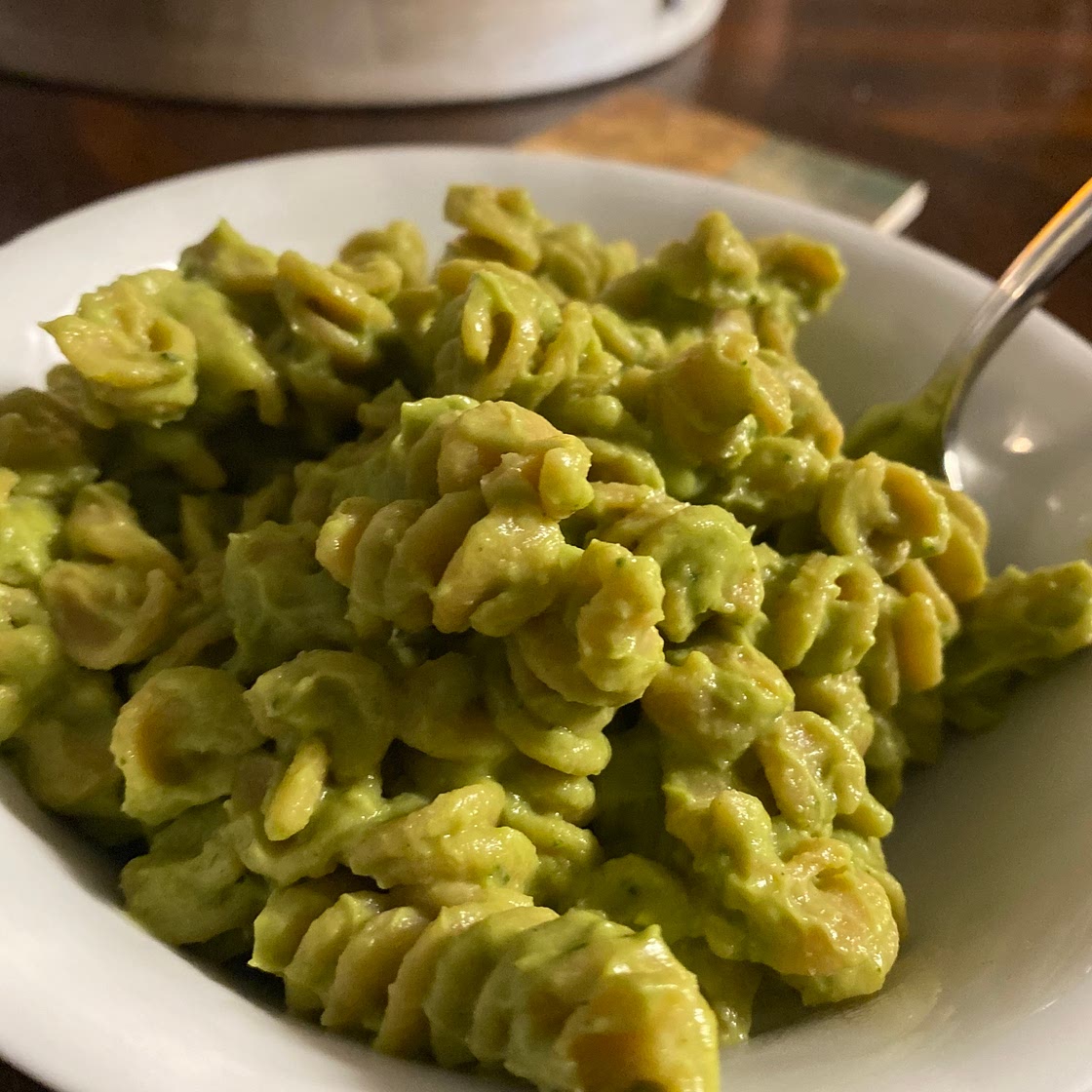 Chickpea avocado pasta