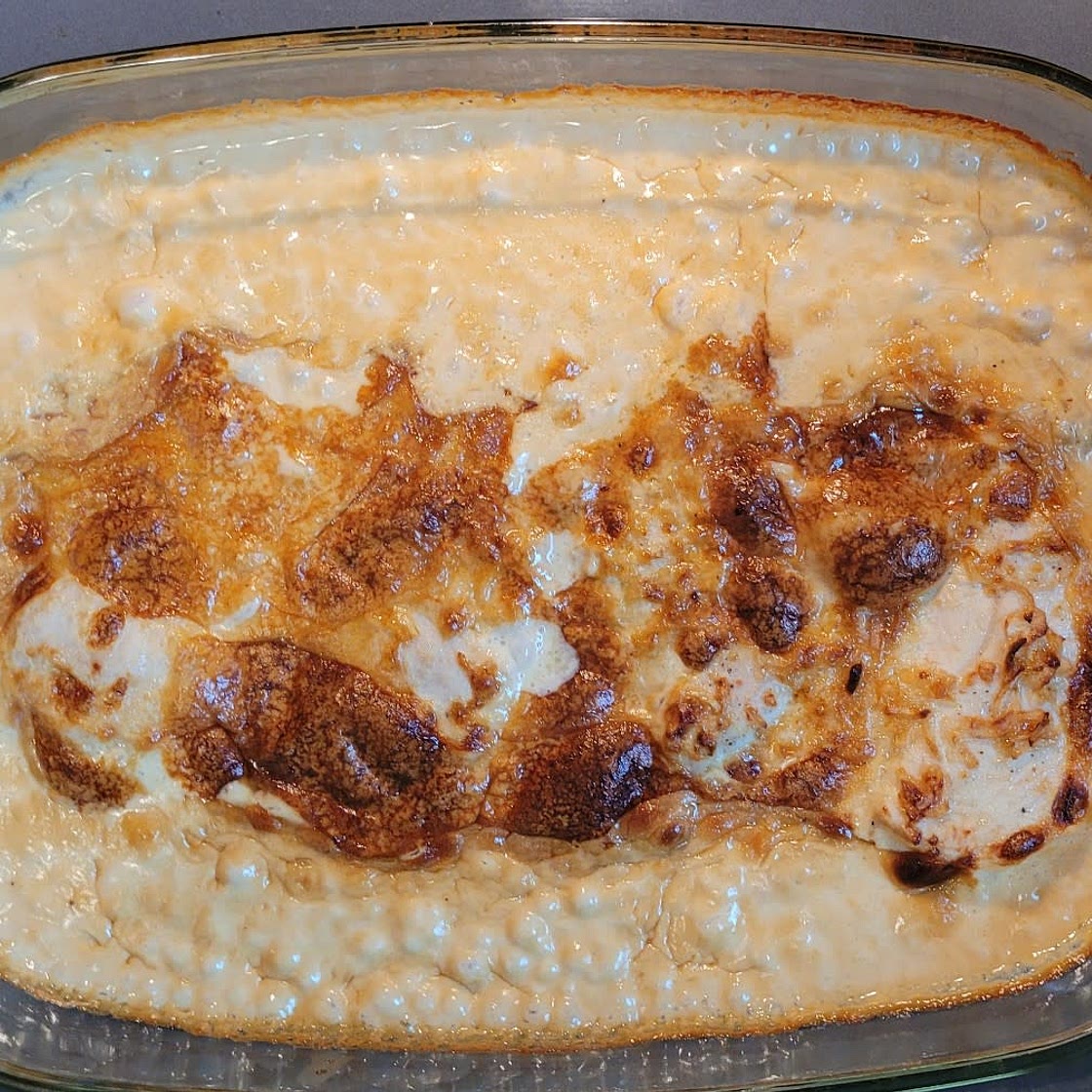Schnitzel in Zwiebelsahne