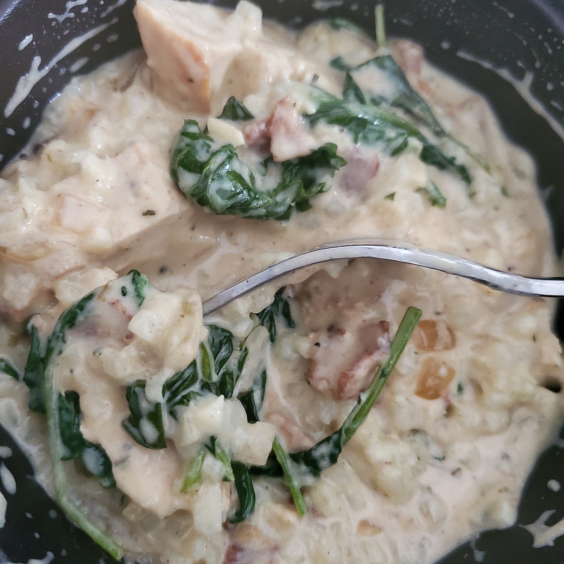 Creamy Mustard Chicken with Bacon and Kale {Paleo, Whole30}