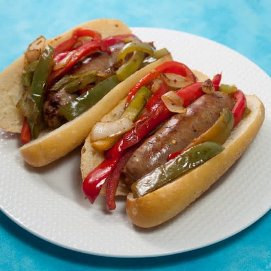 Hot sausage sandwich