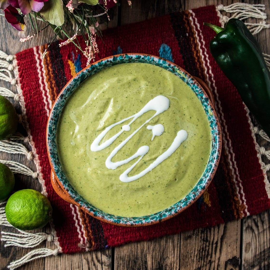 Keto Creamy Poblano Pepper Soup