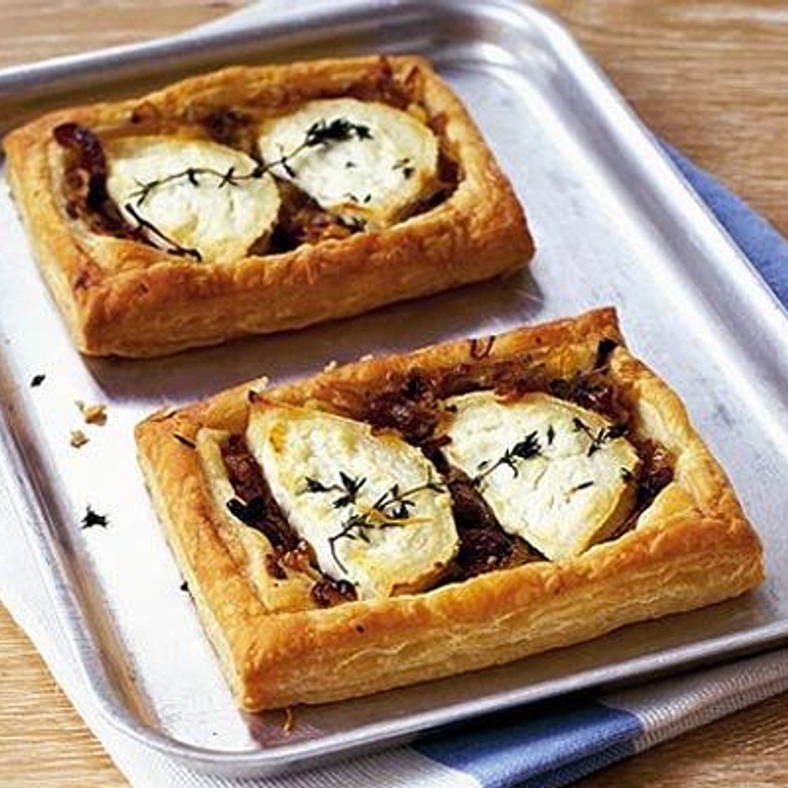 Onion & goat's cheese tarts