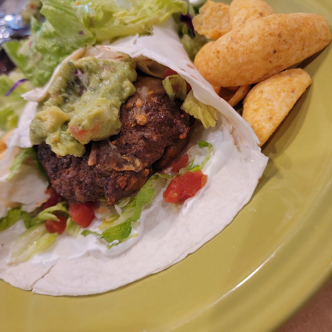 Air Fryer Mexican Queso Cheese Burgers
