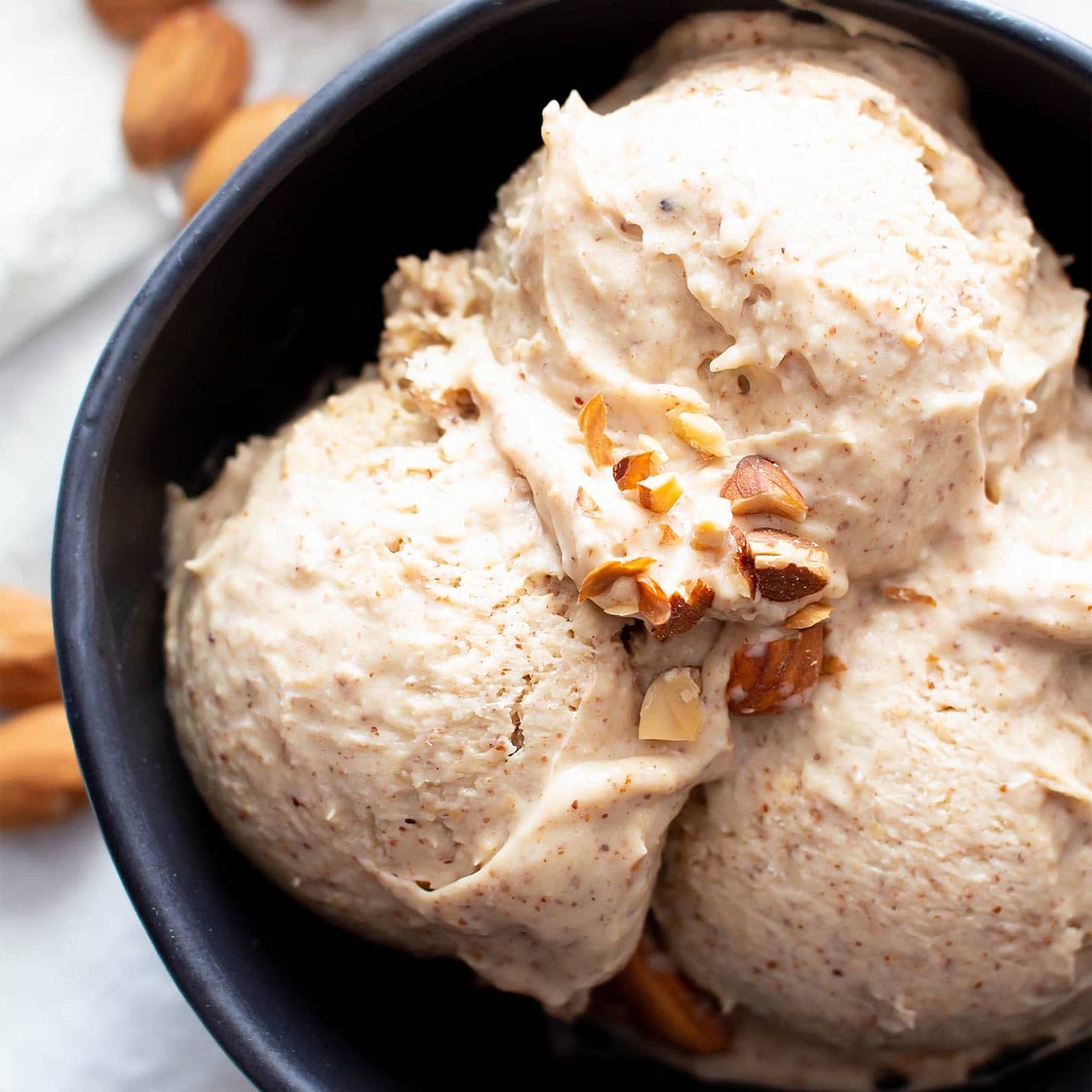 4 Ingredient Paleo Almond Butter Ice Cream (Vegan, Keto, Dairy-Free) – without an ice cream maker!