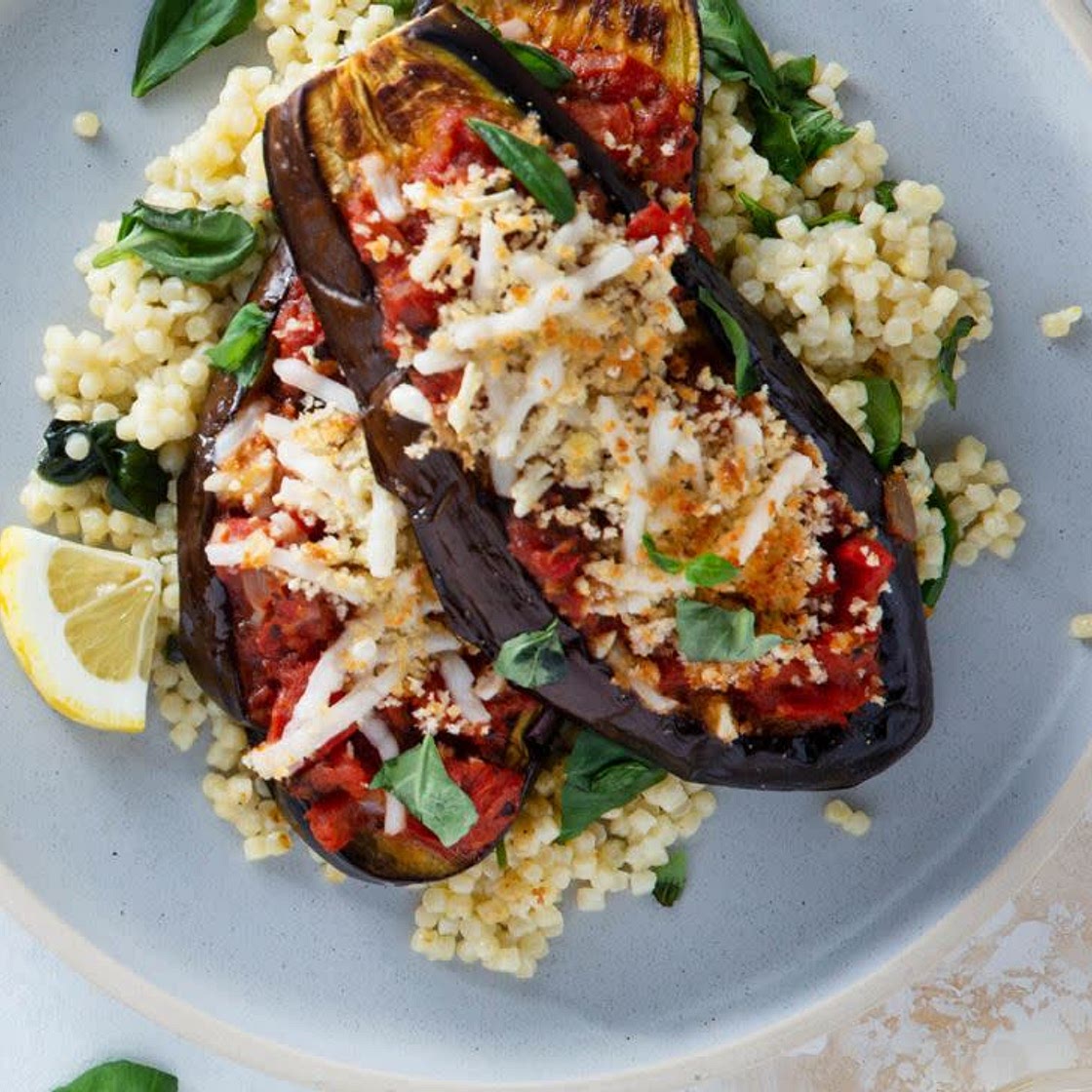 Purple Carrot Eggplant Parmesan