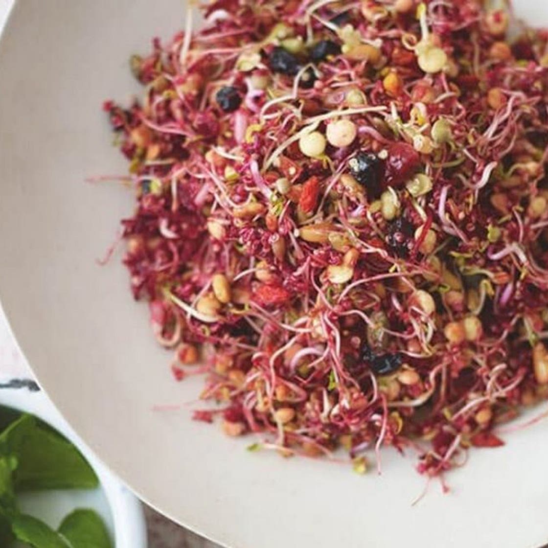 Vegan quinoa and beetroot salad