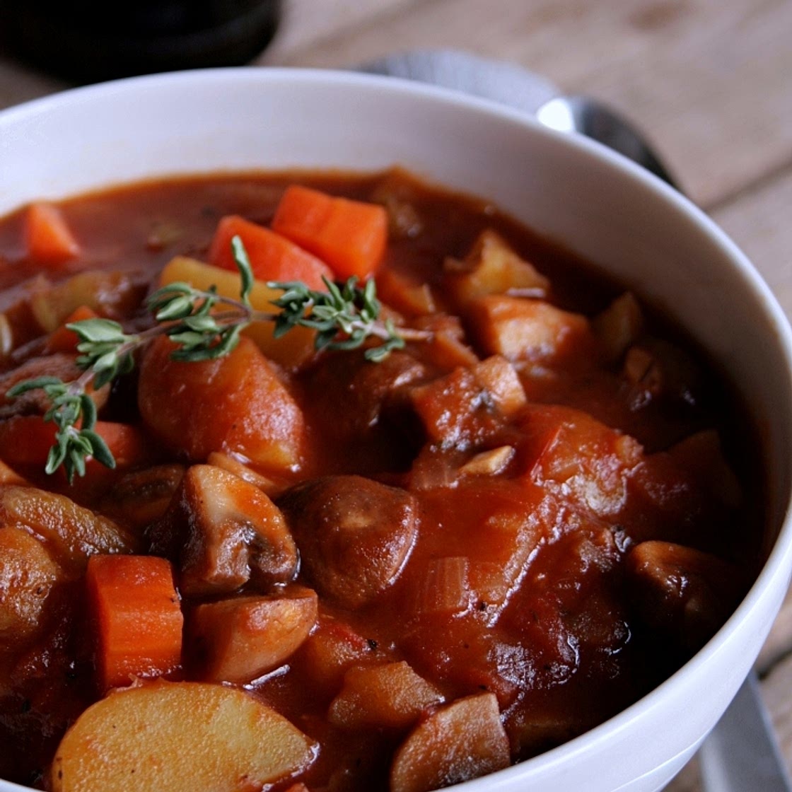 Pilz-Kartoffel-Eintopf mit Schwarzbier