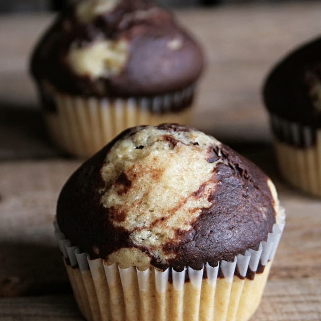 Fluffy Marble Muffins
