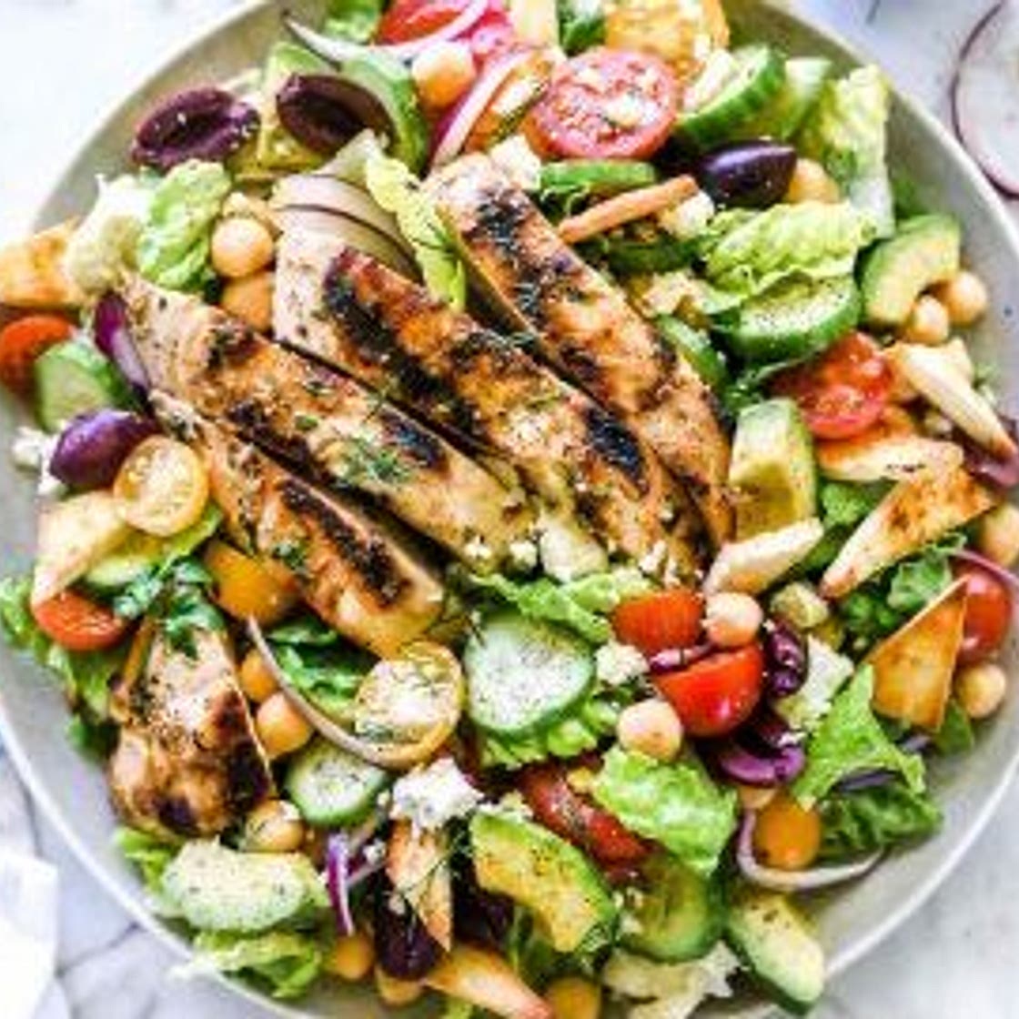 Greek Chicken Gyro Salad